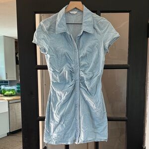 Sage Light Blue Mini Dress